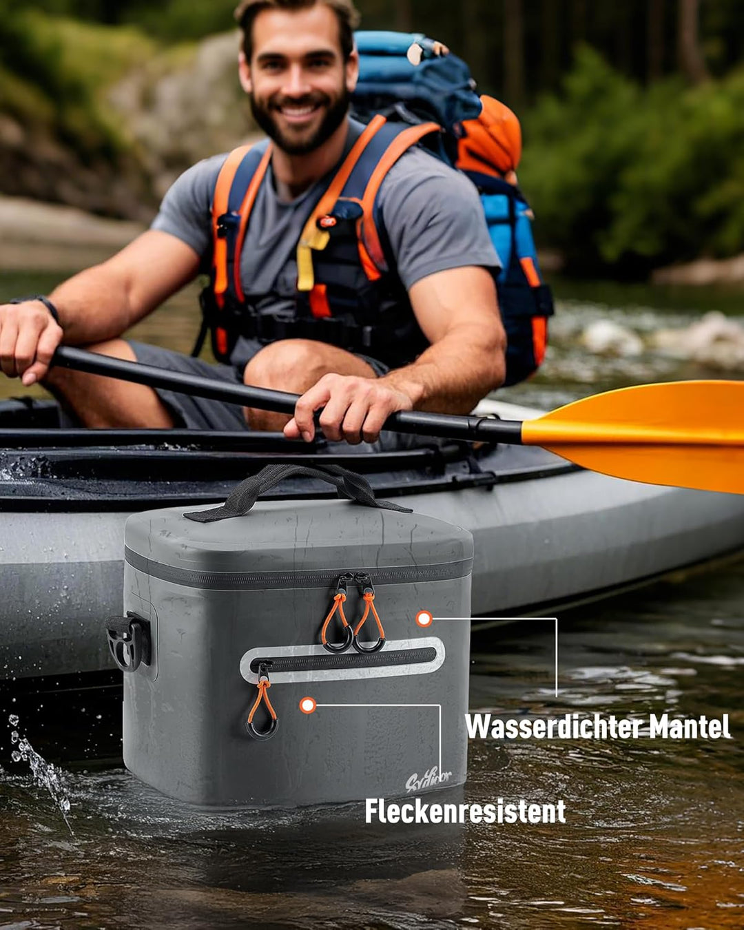 Kühltasche 7/14/24L - Isoliert & Wasserdicht | Tragbare Mini-Kühltasche mit Thermo-Iso-Schicht | Lei