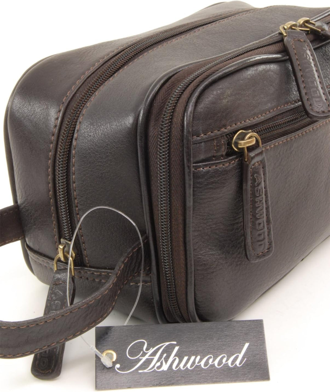 ASHWOOD - Leder - Wäschetasche/Rasierentasche Chelsea - Braun, Braun