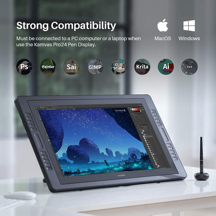 Tablet-GRAF, Bildschirm 13,3 Zoll (33,8 cm) Huion Kameras Pro 13