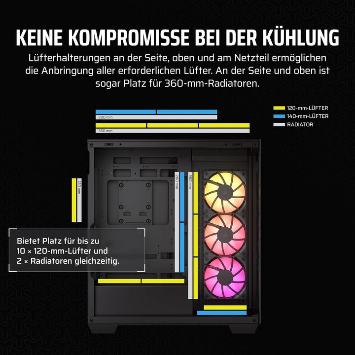 CORSAIR 3500X ARGB Mid-Tower ATX PC-Gehäuse - Gehärtetes Panorama-Glas - Umgekehrte Verbindung Mothe
