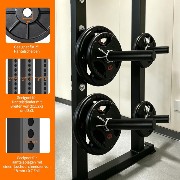 aleawol Hantelscheibenhalter Power Rack Befestigung für 50mm Hantelscheibe | 2er Set Gewichtsplatten