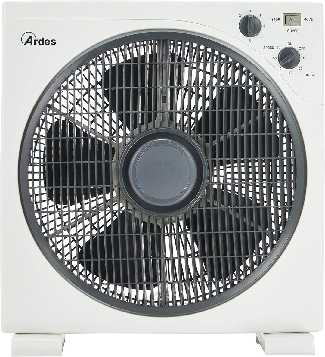 ARDES - Tragbarer quadratischer Tisch- oder Bodenventilator mit 5 Flügeln und 3 Intensitätsstufen, 3