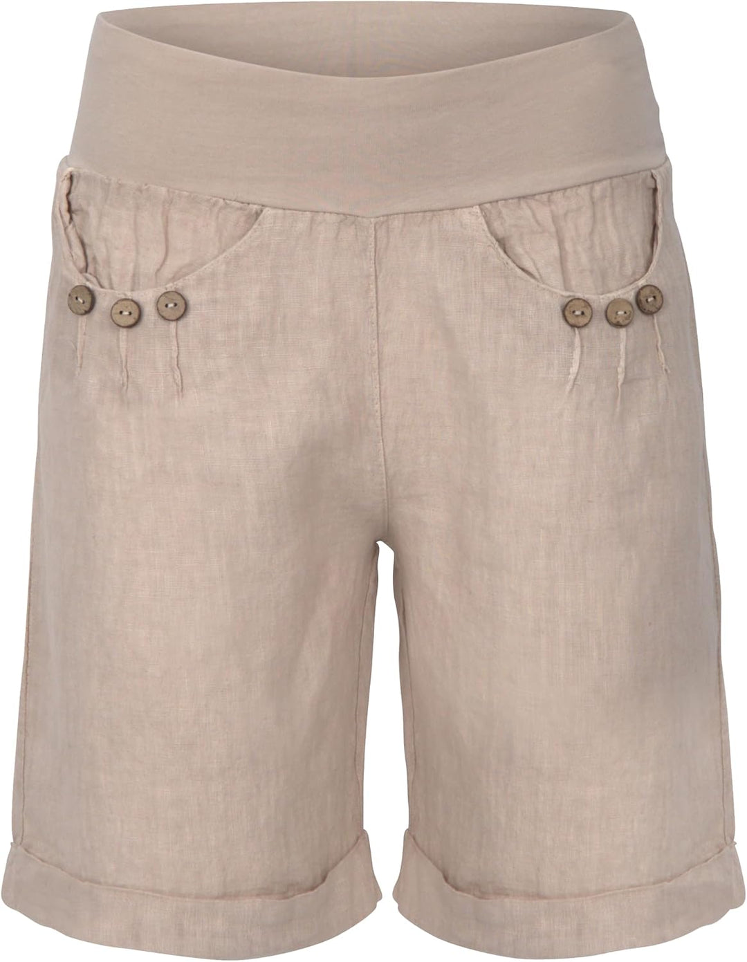 Malito Damen Bermuda aus Leinen | lässige Kurze Hose | Shorts für den Strand | Pants - Hotpants 6822