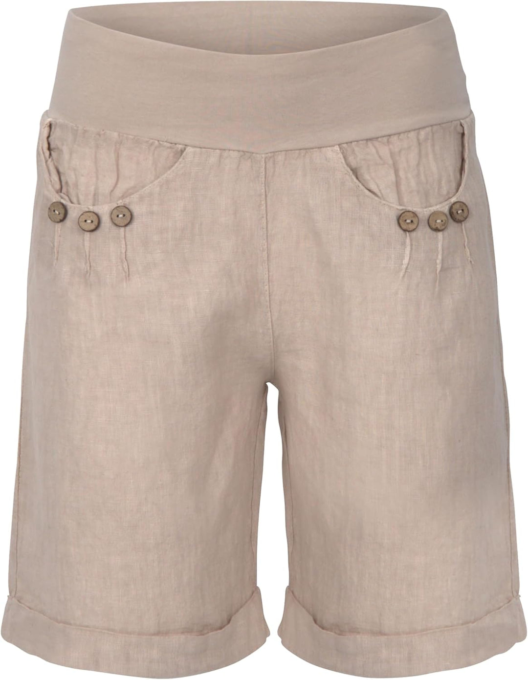 Malito Damen Bermuda aus Leinen | lässige Kurze Hose | Shorts für den Strand | Pants - Hotpants 6822