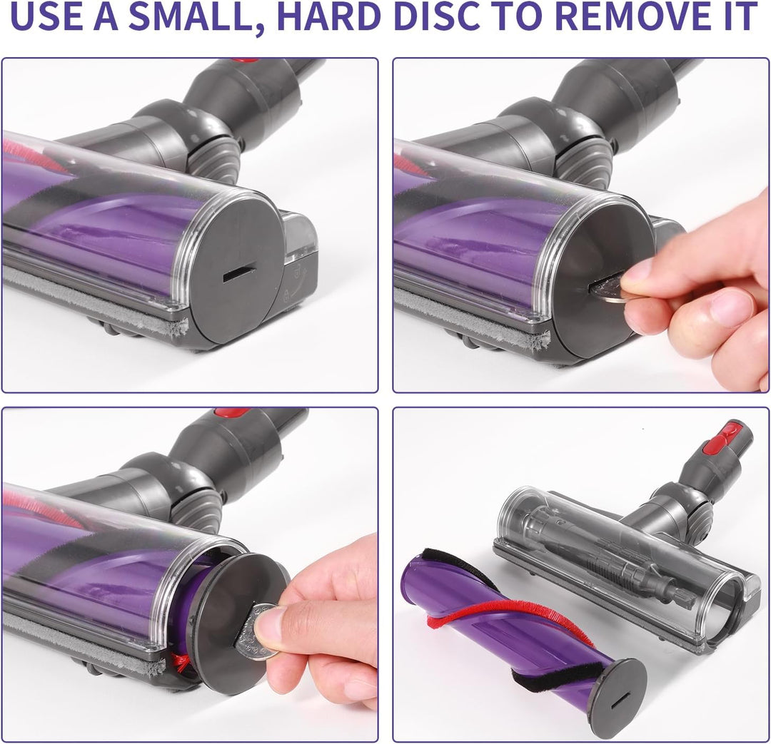 KENVOR Bürste kompatibel mit Dyson V7 V8 V10 V11 V15 Gen5 mit Gummibeschichteten Rädern für Kurzflor