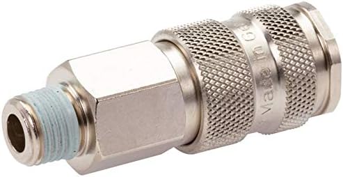Kupplungsdose (NW7,2) R 1/4"(AG), Stahl gehärtet, vernickelt/Messing vernickelt