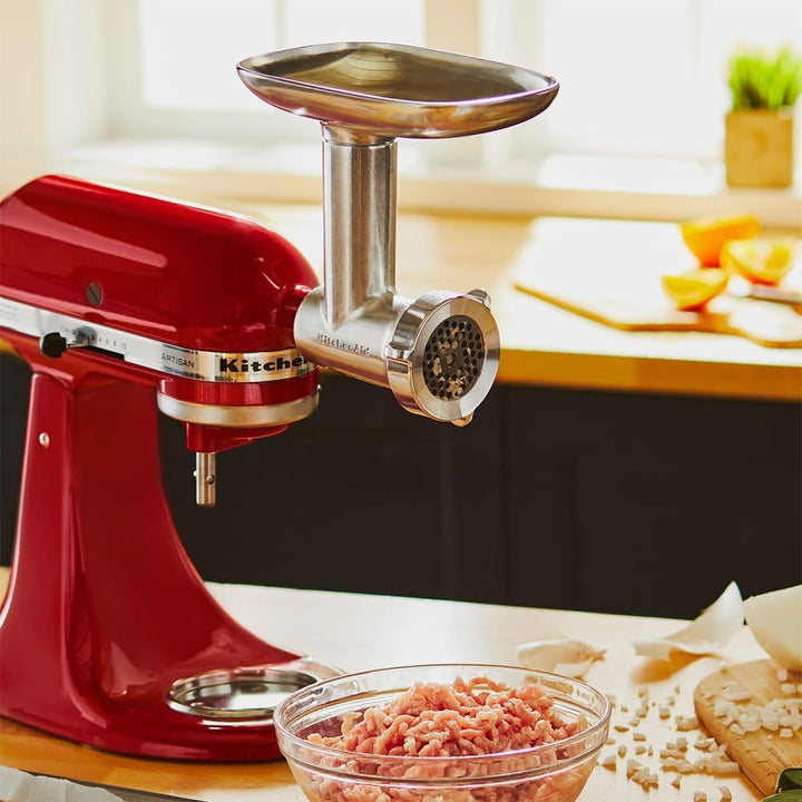 KitchenAid 5KSMMGA Ganzmetall Fleischwolf Zubehör für die Küchenmaschinen, Metall, Silver