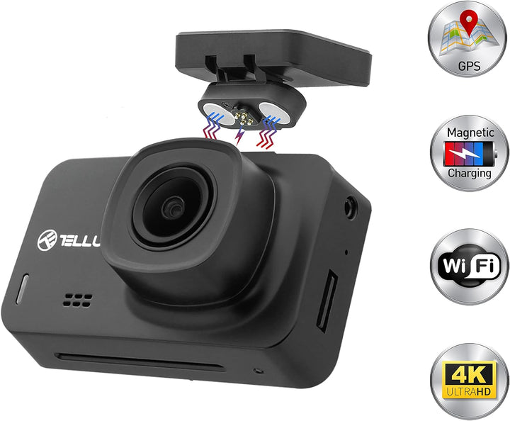 TELLUR Dash Patrol DC3-Autokamera, 4K-Auflösung, GPS, Wi-Fi-Verbindung mit dem Smartphone, G-Sensor