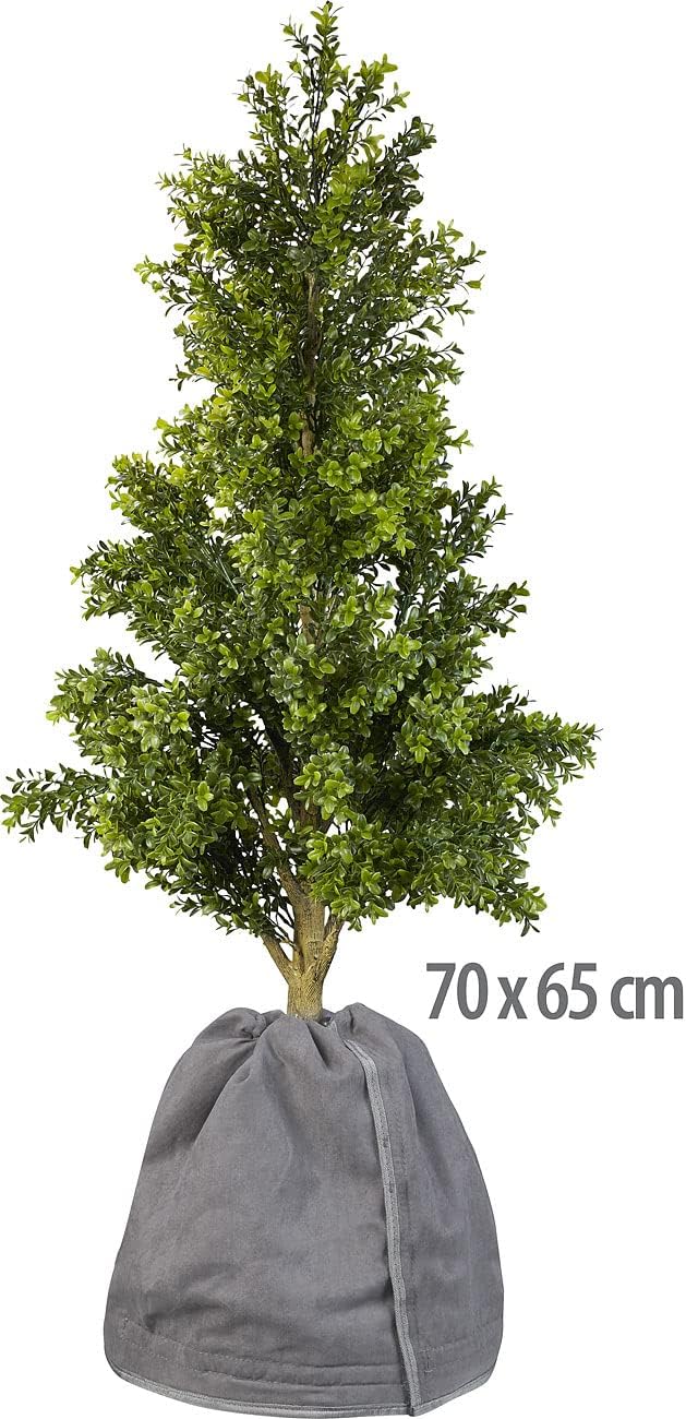 Royal Gardineer Winterschutz Hauben: XL-Thermo-Topfschutz für Pflanzen, 70 x 65 cm, mit Drainage, an