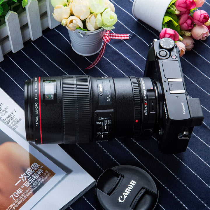 VILTROX EF-M2II Autofokus Objektivadapter 0,71x Fokalreduktor Booster Adapter für Canon EF Mount Obj