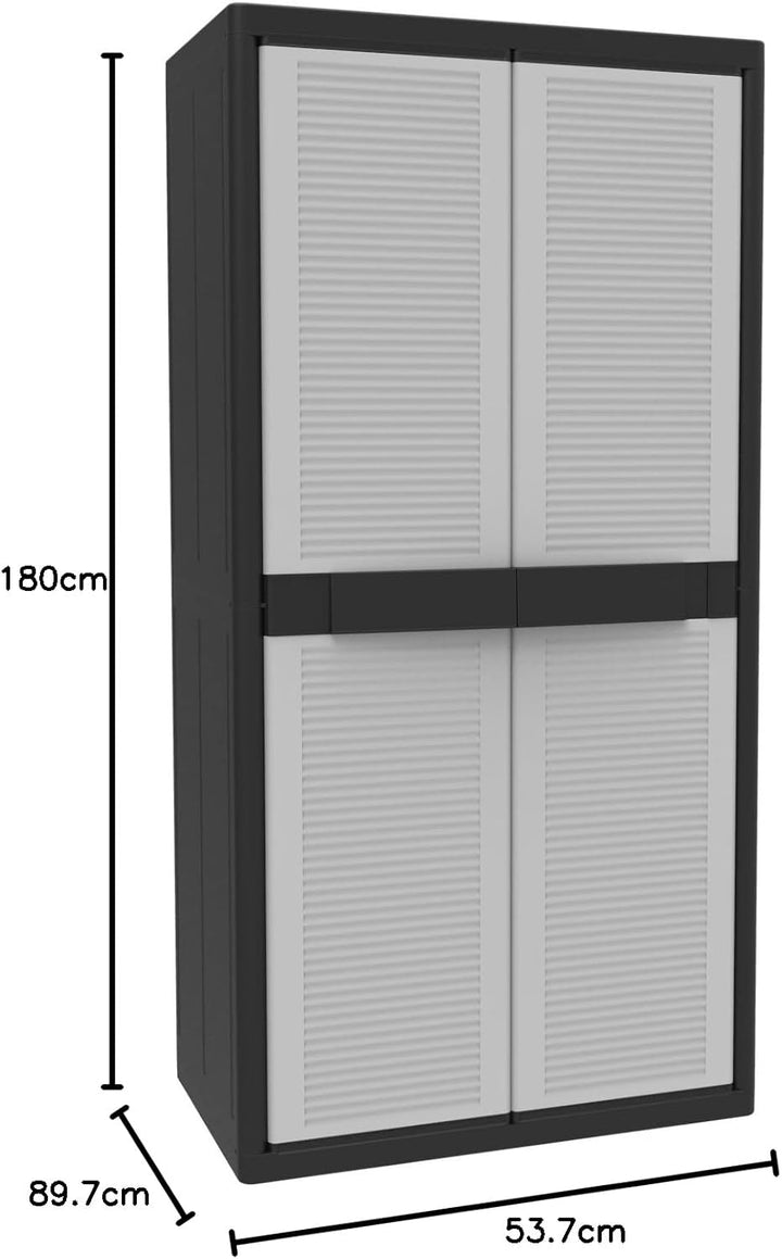 Terry, Jumbo Cab 2900 Qblack, Schrank mit zwei Türen und 3 verstellbaren Einlegeböden, für innen und