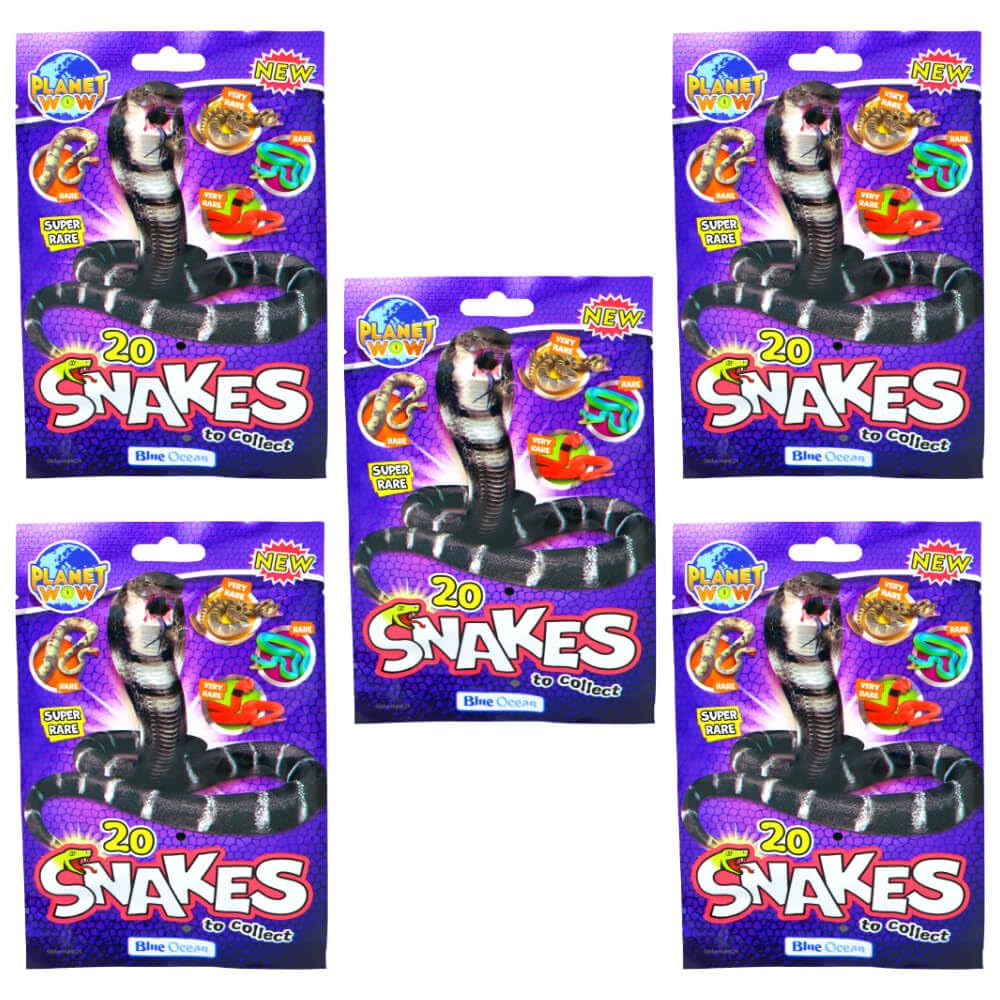 Generisch Blue Ocean Snakes Sammelfiguren 2024 - Planet Wow Farbwechsel Schlange Figur - 5 Tüten