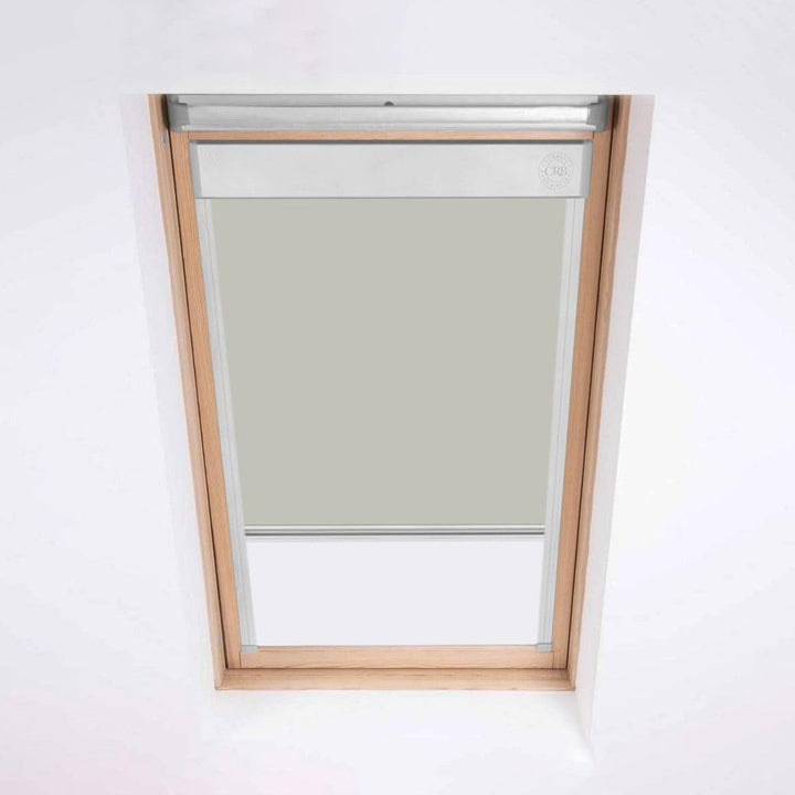 Dachfenster Jalousie für Velux Dachfenster – Verdunkelungsrollo – Stein – Silberfarbener Aluminiumra