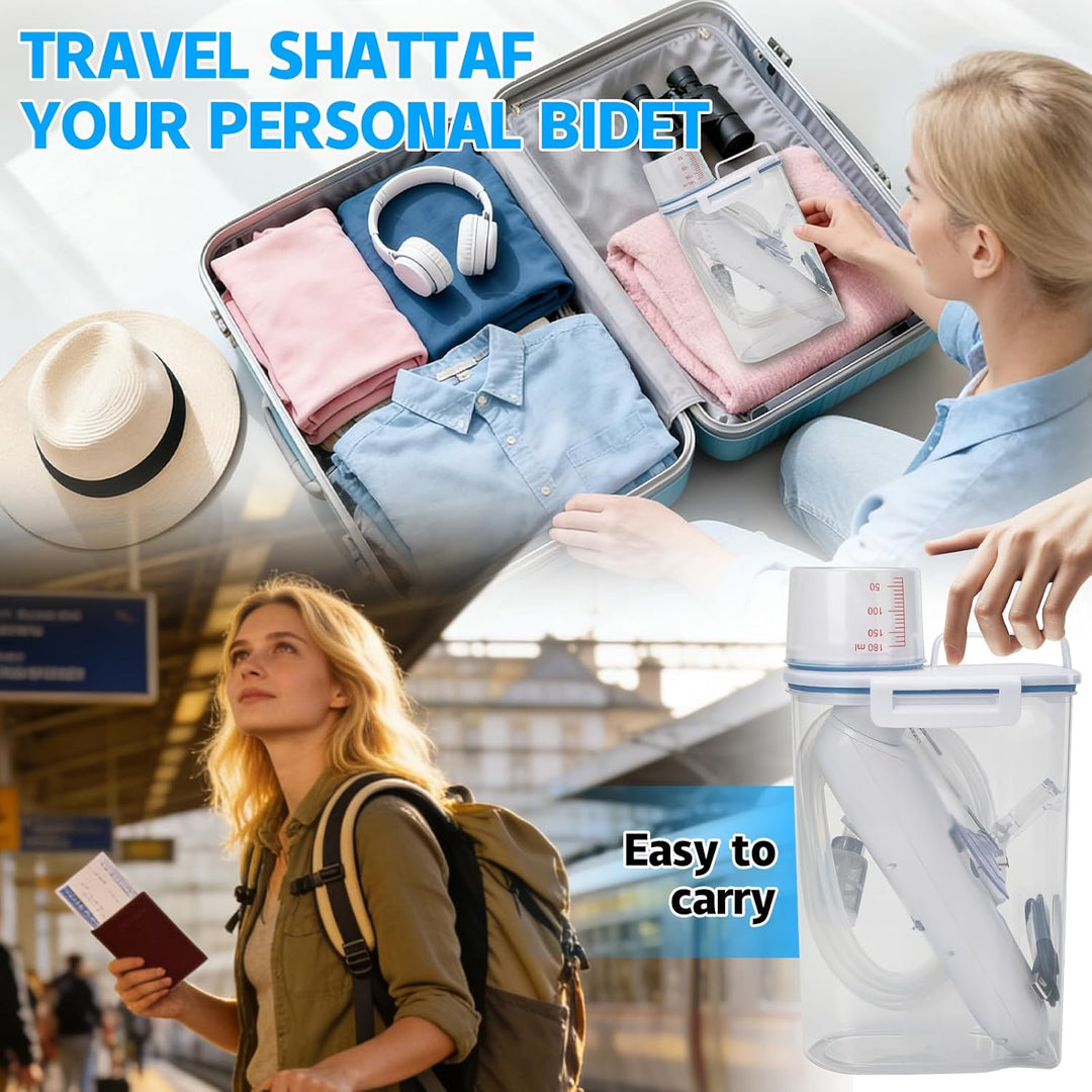 Bidet Po Dusche, Portable Travel Bidet Elektrisches, Peri Bottle mit 2.5 L Wassertank füR Intimdusch