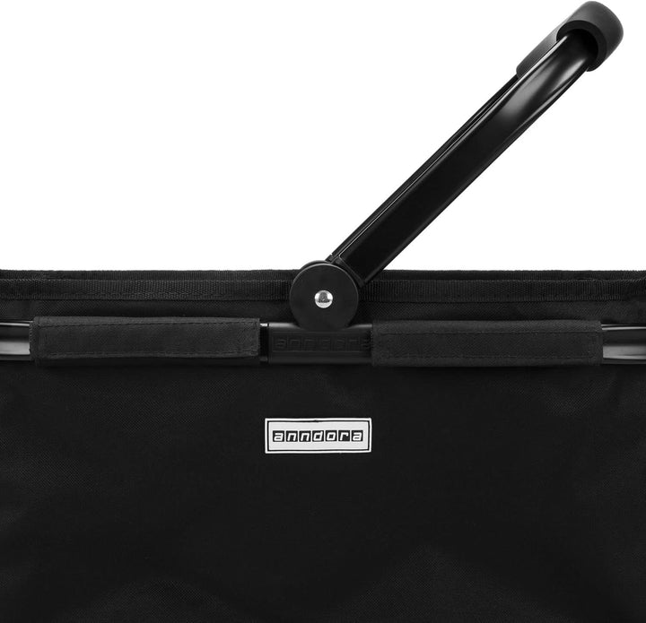anndora Einkaufskorb FULL BLACK 22 Liter Picknickkorb - Schwarz