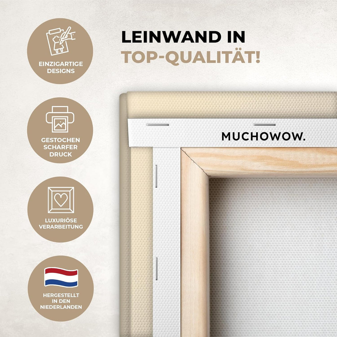 MuchoWow© Leinwandbild Gross 120x80 cm XXL Dekoration Wohnzimmer Bilder Pictures Wall Decoration Liv