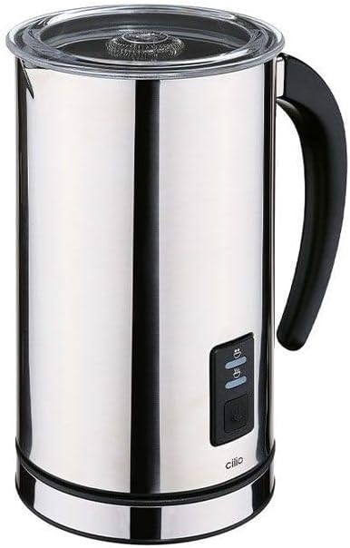 Cilio KP0000103007 CREMA Milchaufschäumer, Edelstahl