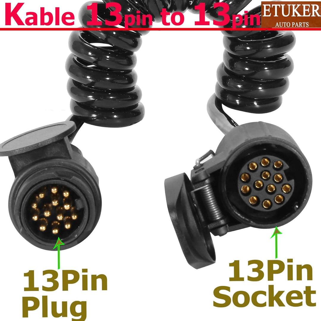 Anhänger Verlängerungskabel 13 Adrig Max.1.9M,13 auf 13 Adapter Anhänger Verlängerung Kabelverbinder