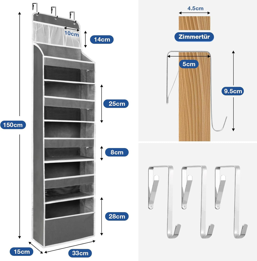 Küchenschrank Organizer Tür mit 5 Fächern - Schuhregal Tür Hängend für Bad, Küche, Kinderzimmer - Hä