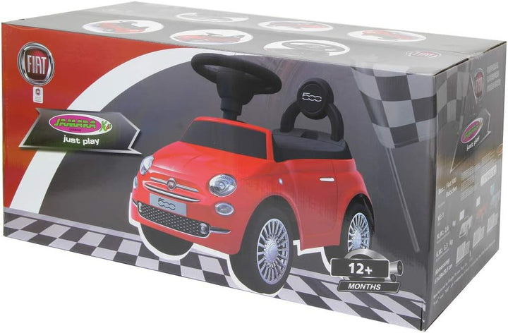 JAMARA 460436 Rutscher FIAT 500 – Kinderfahrzeug, Offiziell lizenziert, Kofferraum unter der Sitzflä