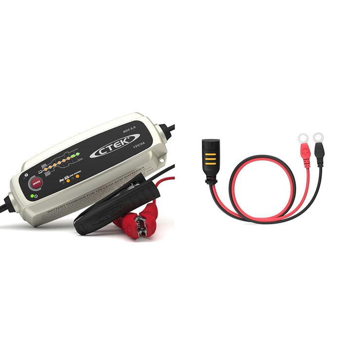 CTEK MXS 5.0 Batterieladegerät Mit Automatischer Temperaturkompensation, 12V 5.0 Amp & Comfort Conne