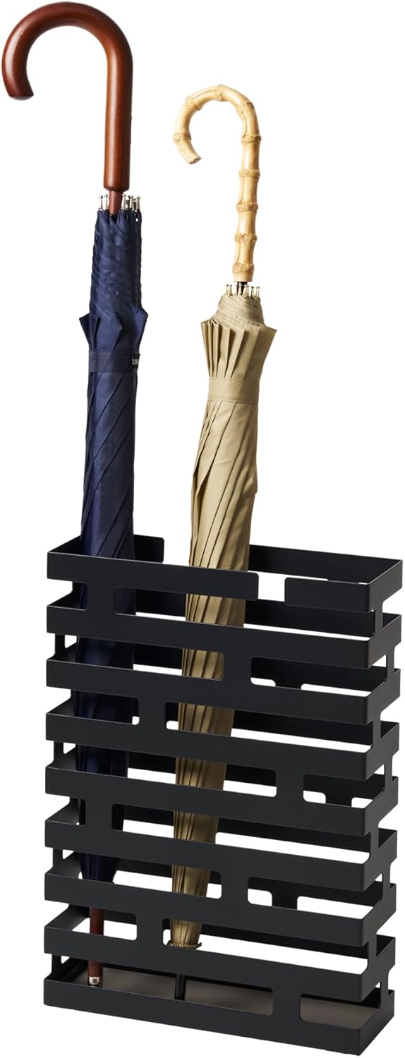 Brick Umbrella Stand Rectangle - black Schwarz, Schwarz
