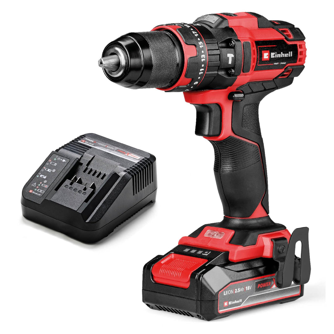 Einhell Akku-Schlagbohrschrauber TE-CD 18/44 Li-i (1x2,5Ah) Power X-Change (18 V, 44 Nm, Schlagbohrf