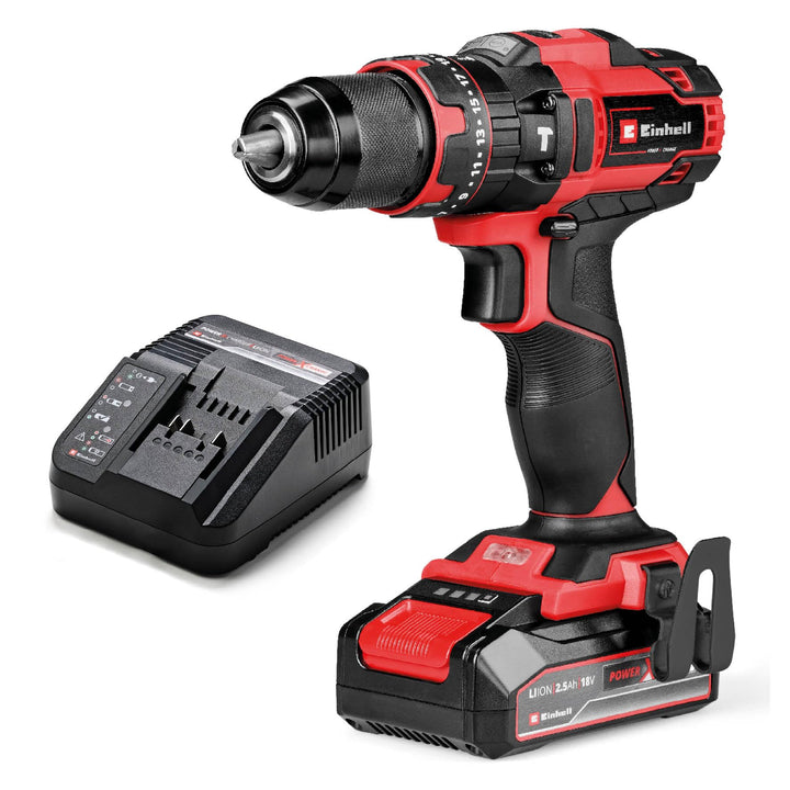 Einhell Akku-Schlagbohrschrauber TE-CD 18/44 Li-i (1x2,5Ah) Power X-Change (18 V, 44 Nm, Schlagbohrf