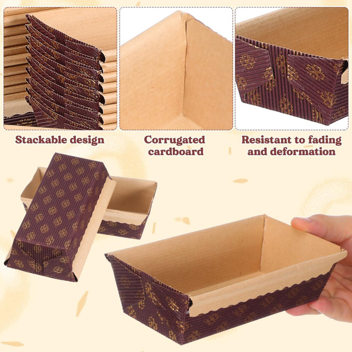 Gatuida Kastenform Kuchen Papier: 25 Stück Backform Kastenform 15 cm Toastbrot Brotbackform für Kuch