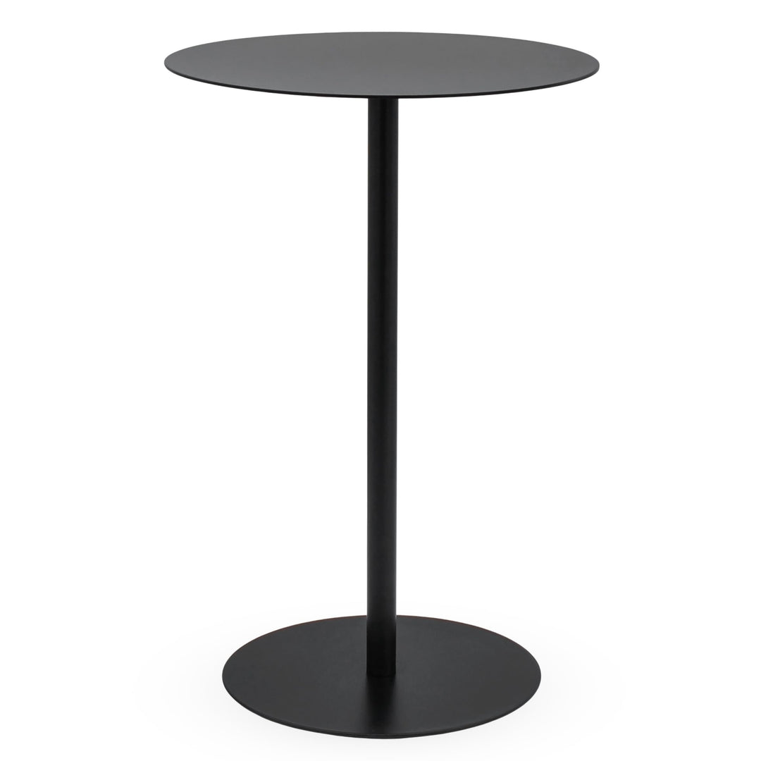 Spetebo Metall Beistelltisch rund schwarz matt - Ø 35 cm - Couchtisch im Bistrotisch Design - Wohnzi