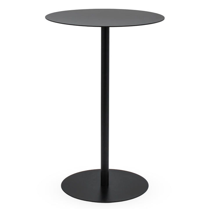 Spetebo Metall Beistelltisch rund schwarz matt - Ø 35 cm - Couchtisch im Bistrotisch Design - Wohnzi