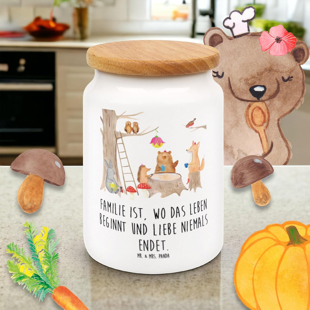 Mr. & Mrs. Panda behälter Waldtiere Picknick - Geschenk, leckerlidose, Wald, Aufbewahrungsdose, Fuch