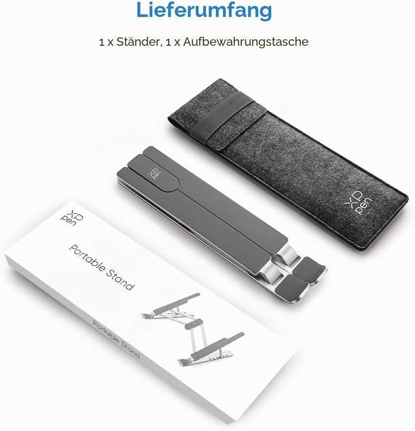 XPPen Ständer für den Schreibtisch, Portable Stütze, Halterung mit 6 verstellbaren Winkeln, ergonomi