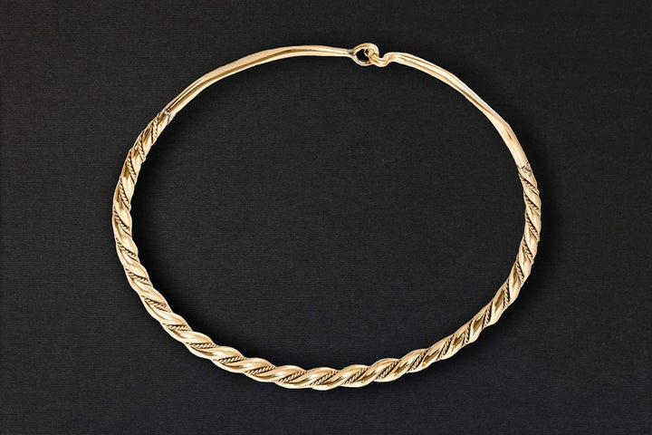 Windalf Frauen Bohemia Halsreif RÜGEN Ø 13 cm Wikinger Torques Halsschmuck Handarbeit Bronze