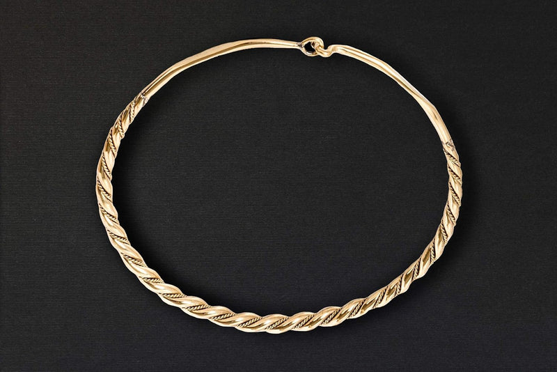 Windalf Frauen Bohemia Halsreif RÜGEN Ø 13 cm Wikinger Torques Halsschmuck Handarbeit Bronze