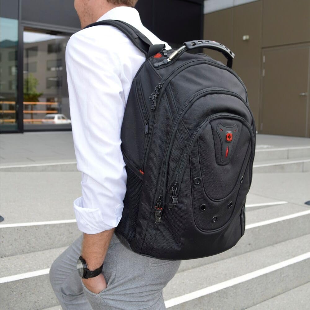WENGER Ibex Deluxe Laptop-Rucksack, Notebook 14 bis 16 Zoll, Tablet bis 10 Zoll, 26 l, Damen Herren,