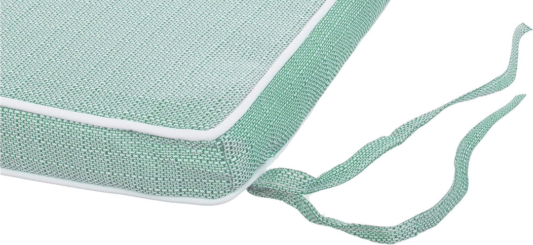 Brandsseller 4er Set Sitzkissen 40x40x4 cm – Wasser- & schmutzabweisende Stuhlkissen mit Bindebänder
