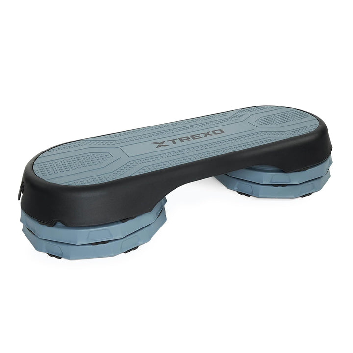 TREXO Aerobic Step 107x 42 cm Für Cardio- und Fitnesstraining Höhenverstellbar 10-15-20 cm Langlebig