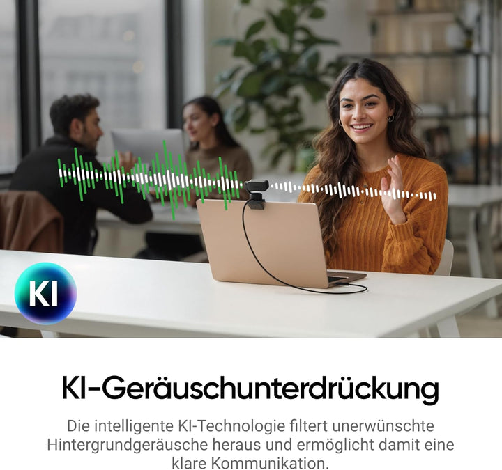 Insta360 Link 2 Standard Bundle - 4K Webcam für PC/Mac, 1/2" Sensor, KI-Tracking, HDR, Mikrofon mit