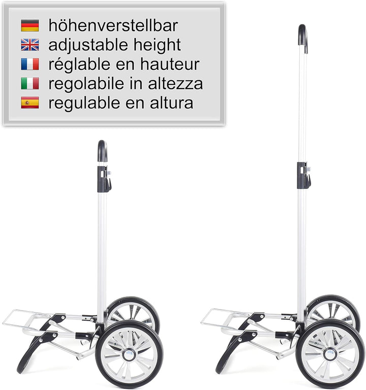 Andersen Shopper Alu Star höhenverstellbar mit Rad Ø 20cm und 51 Liter Tasche Tamo mit Kühlfach blau