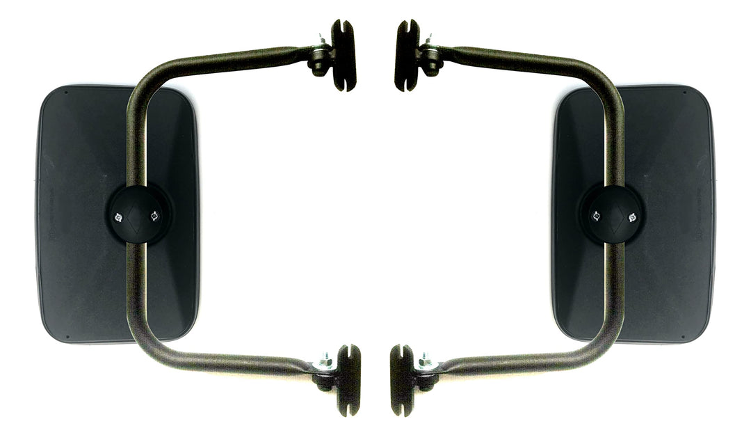 2x Aussenspiegel 250x165 E20 ø15-22 und Spiegelhalter für NEW HOLLAND, URSUS, ZETOR, JD, MF, REN CEL