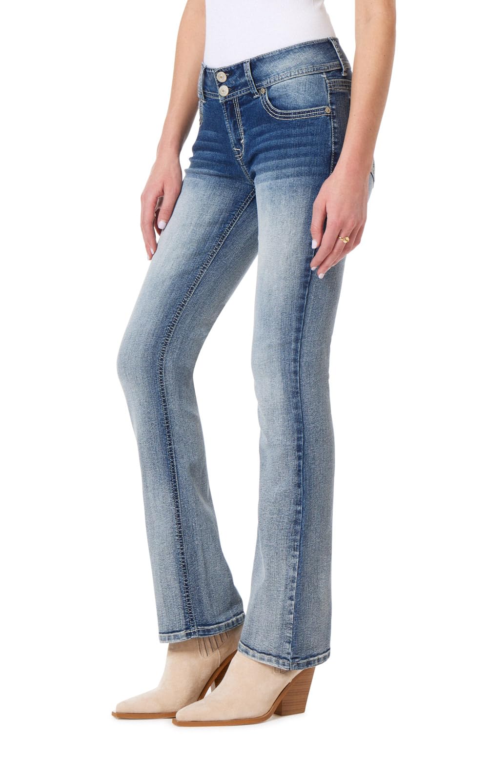 WallFlower Damen Luscious Curvy Bootcut Mid-Rise Insta Stretch Juniors (Standard und Plus) Jeans 44