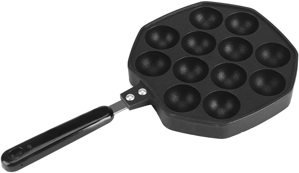 Takoyaki Pan, Asixx 12 Vertiefungen Aluminium Antihaft-Takoyaki Grill Pan Plate Octopus Ball/Pancake