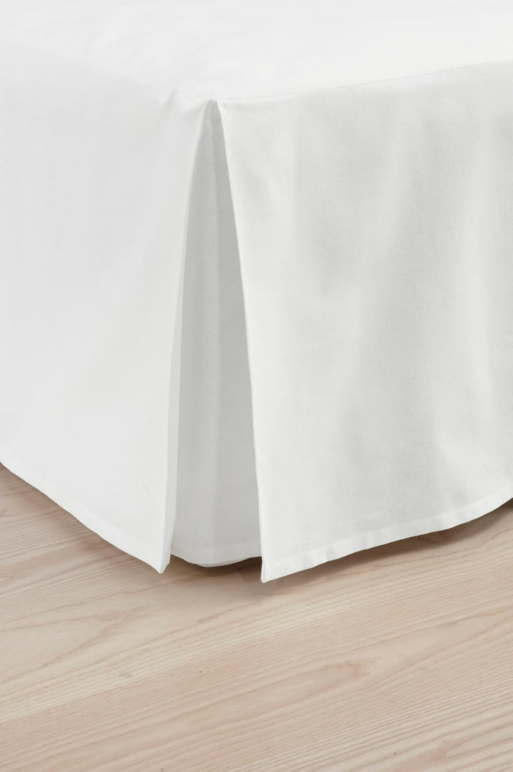 Jotex Colour Betthusse - 100% hochwertige Bio-Baumwolle Bettrock, Höhe 45 cm - Weiss, 160 x 200 cm