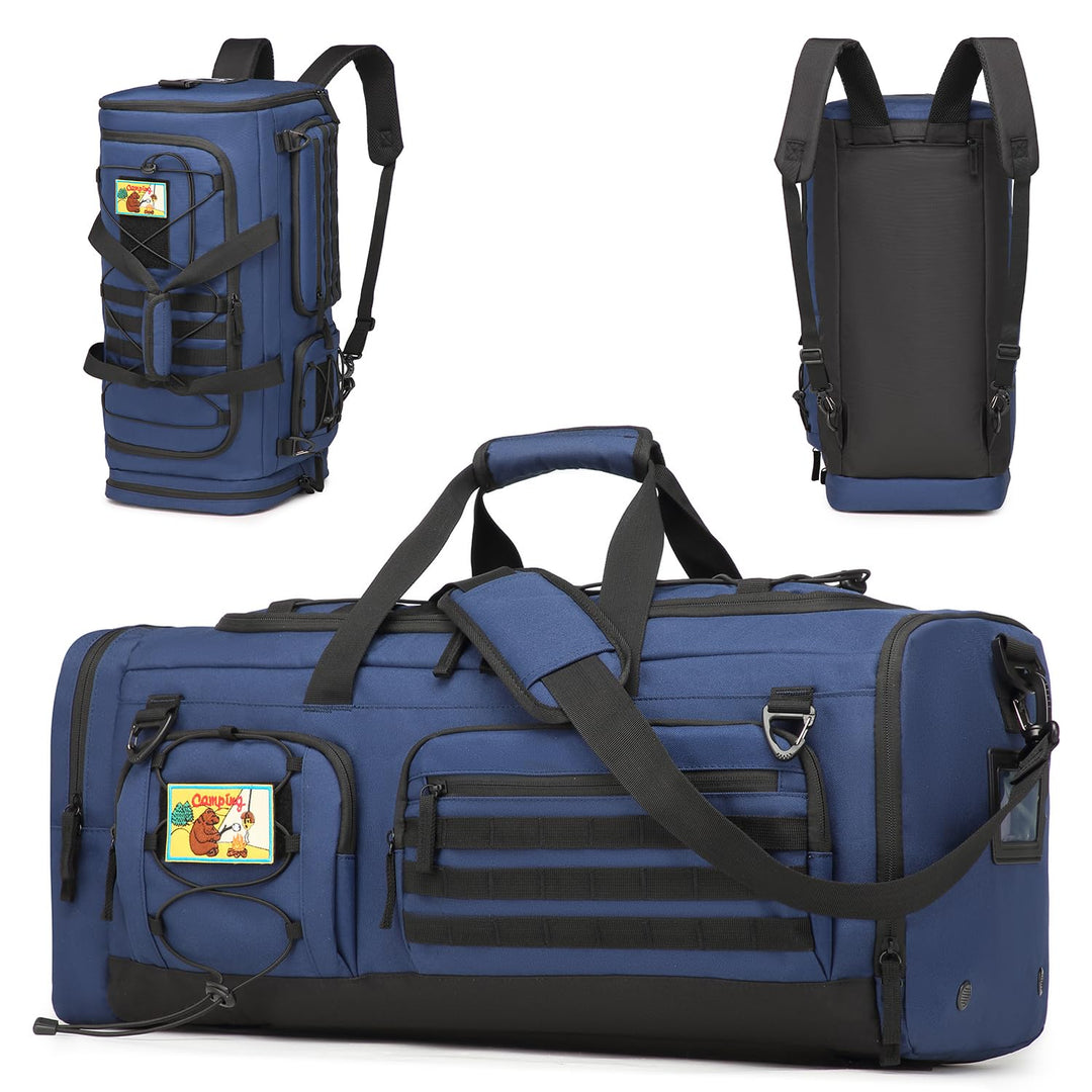50L Herren Sporttasche mit Nass- & Schuhfach Rucksack 3 in 1 Reisetasche Handgepäck Sport Duffel Tas