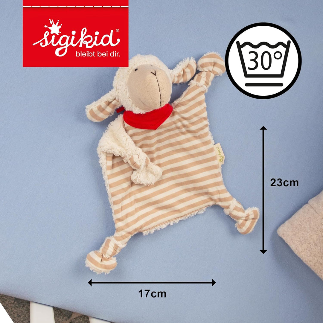 SIGIKID 38885 Schnuffeltuch Schaf Green Mädchen und Jungen Babyspielzeug empfohlen ab Geburt beige,