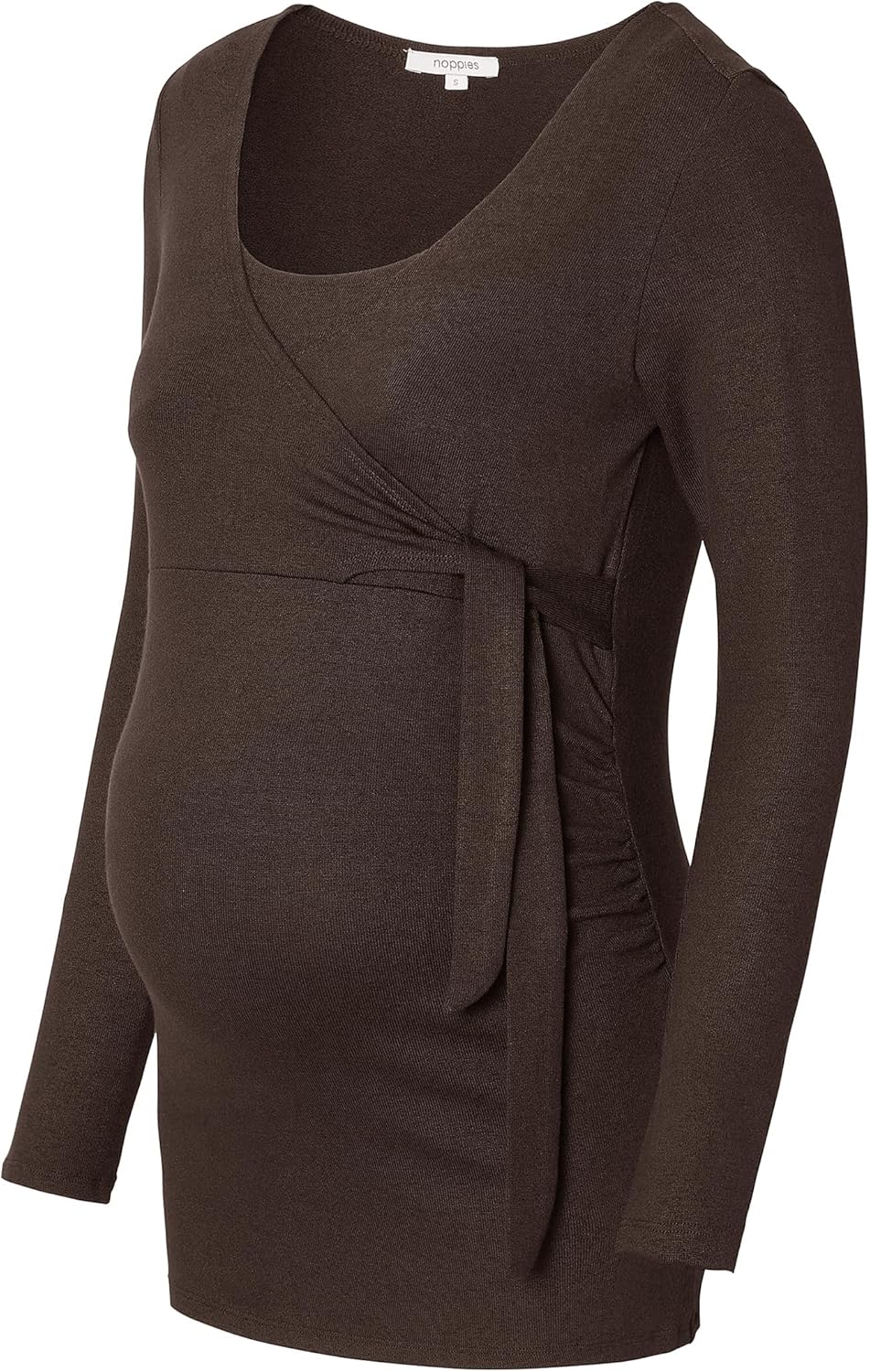 Noppies Damen Elin Ultra Soft Nursing Top Ls T-Shirt XXL Coffee Bean - P664, XXL Coffee Bean - P664