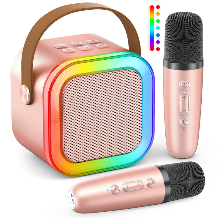 Karaoke-Maschine für Kinder und Erwachsene, tragbares Bluetooth-Mini-Karaoke-Mikrofon, singender Lau