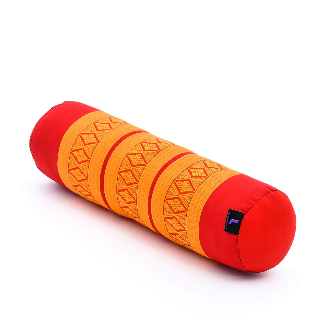 Leewadee Pilatesrolle Yoga Bolster Yogakissen Ökologisches Naturprodukt, Kapok, Sf02 - Orange