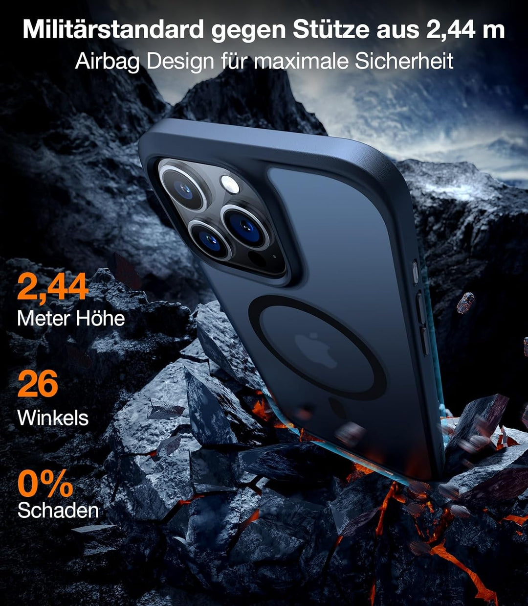 TORRAS für iPhone 14 Pro Hülle für MagSafe (Zertifizierte Schutzfähigkeit und Magnetkraft) Handyhüll